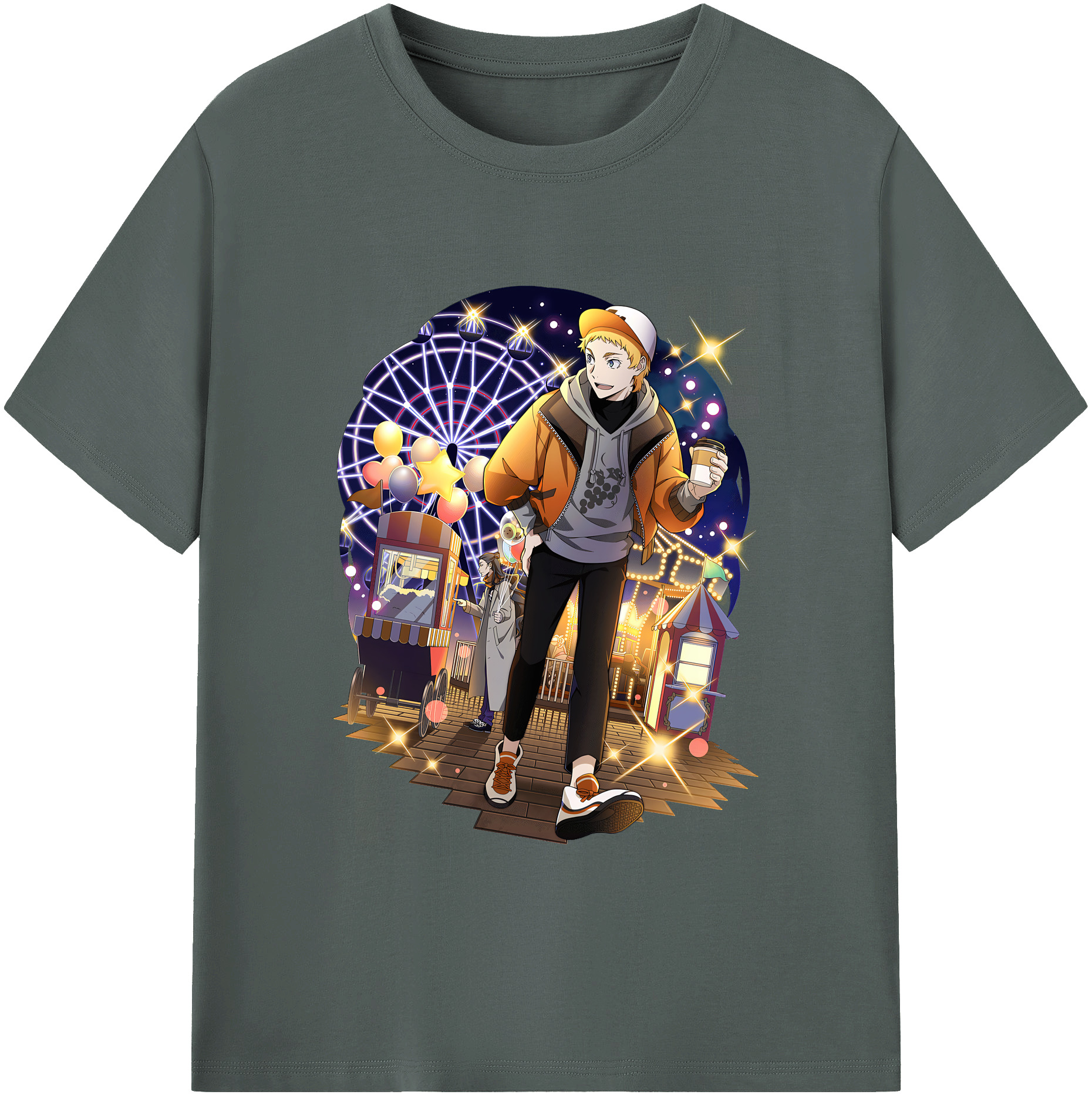 （画像用） 文豪ストレイドッグス Bungo Stray Dogs 綿100％ メンズ半袖Tシャツ｜肌触りやわらか＆通気性